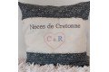 Coussin Noces de cretonne à personnaliser 